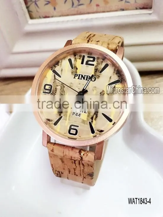 2016 new fashion different color spot wooden wrist watch
