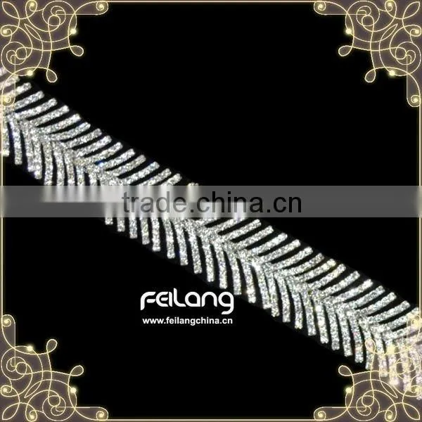 Fancy crystal rhinestone chain trimming