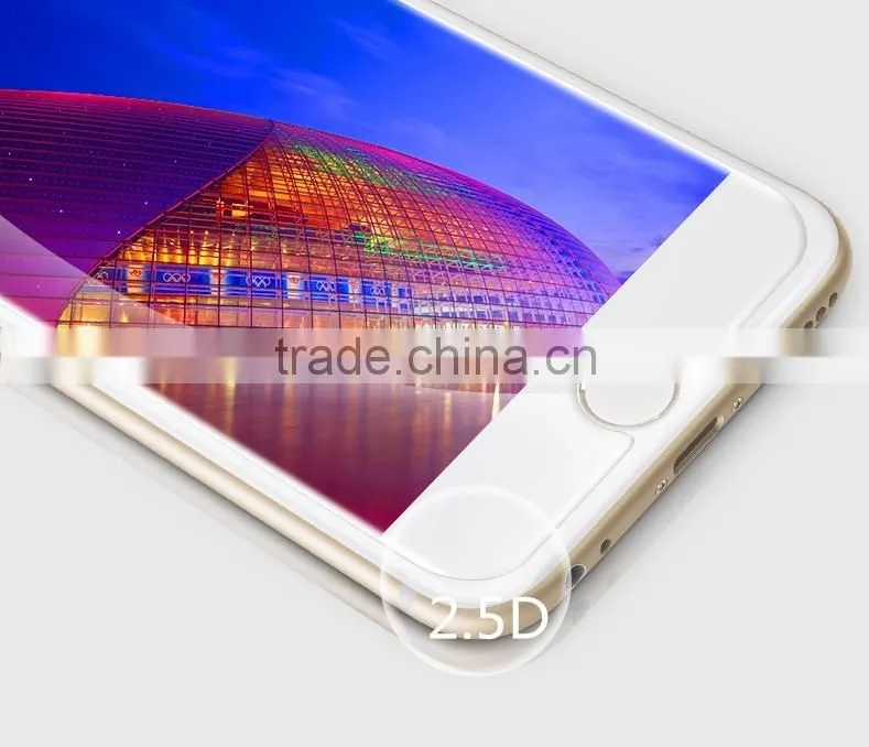 2.5D 0.33mm tempered glass screen protector for iphone 6e