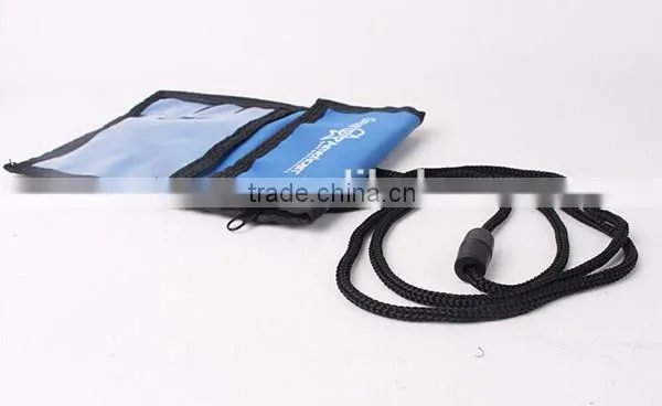 Travel polyester neck pouch passport holder