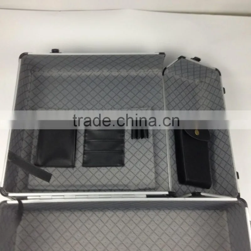 Utility new design aluminum trolly case with rod and wheels