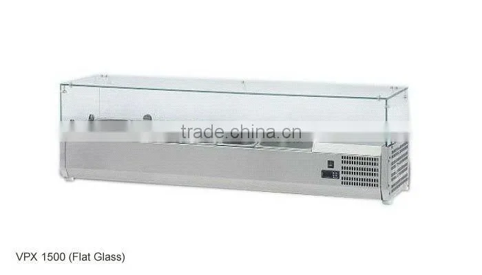 air-cooled refrigerated pizza counters with displayer
