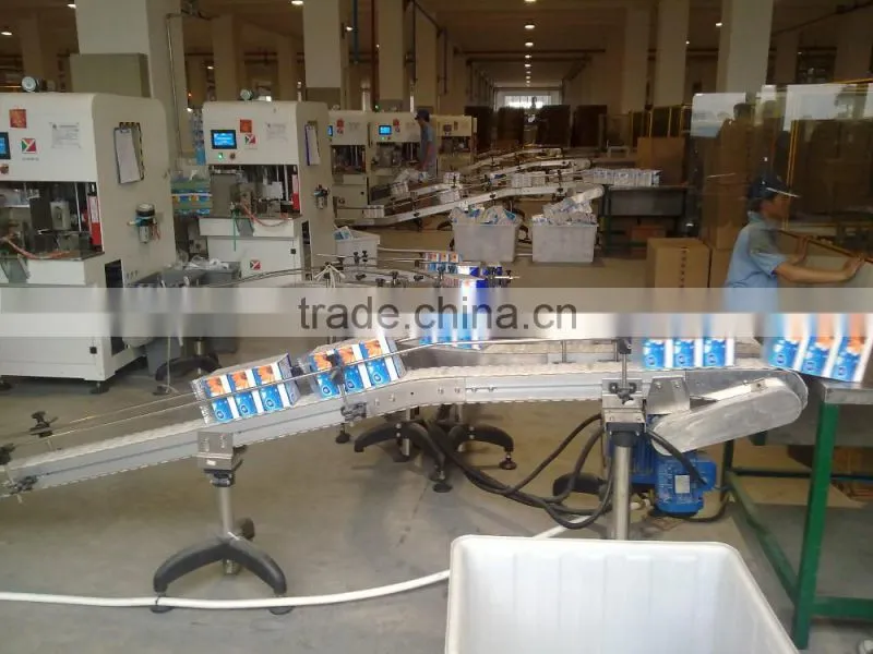 Flat top flexlink chain conveyor for Food and Beverage