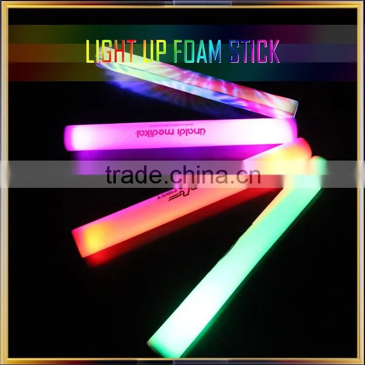 Led lighs up foam glow stick, soft glow stick