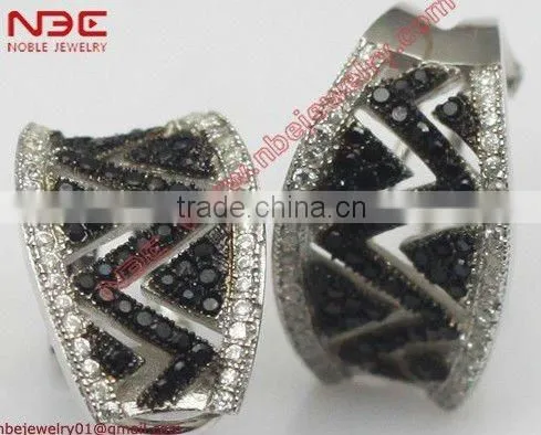 Hot sale cheep 925 silver earrings jewelry,romantic heart design silver jewellery,morden 925 silver cubic zircon earrings