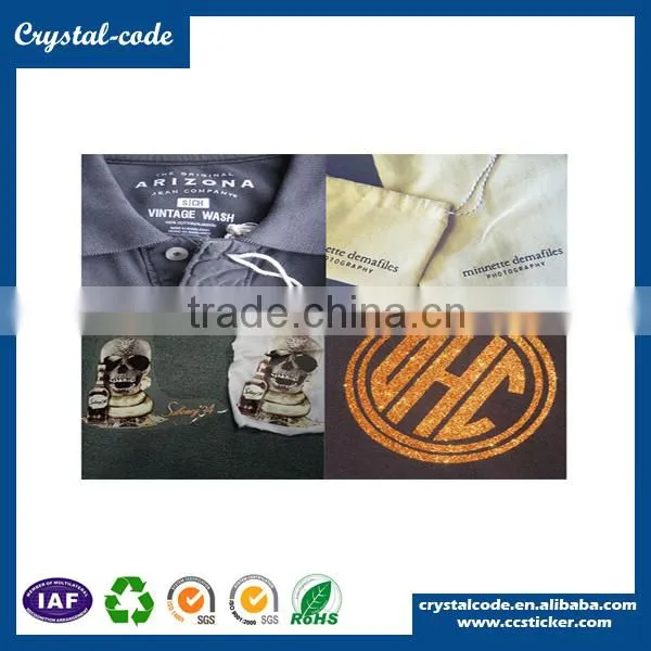 Heat press iron on heat transfer label