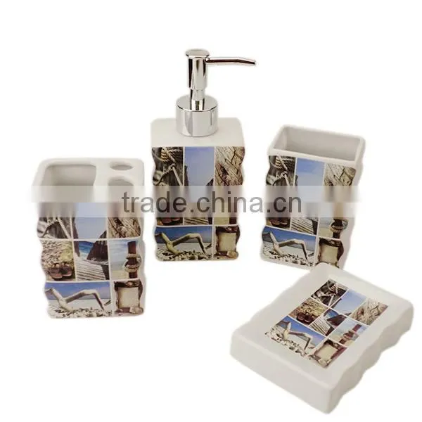 simple toothbrush holder ceramic bathroom set
