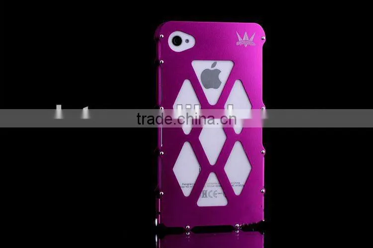 high quality novelty Durable Aluminium Metal Bumper Cover Case for iphone 4 4S
