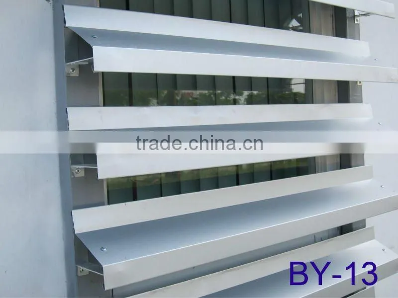 Curved perforated aluminum sun louver/screen (C E)