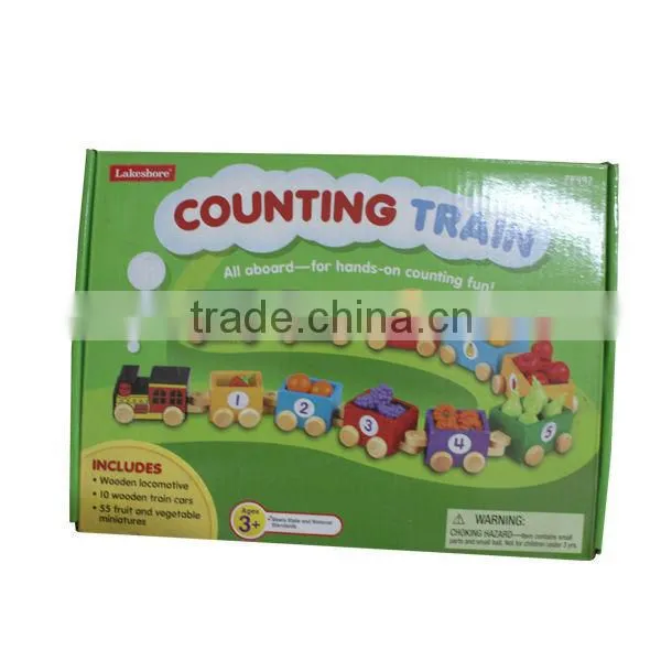 Multicolour wooden block train for kids