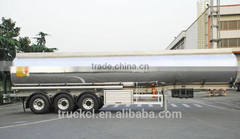 Saso 36000liters Aluminum oil Tank Trailer DOT Aluminum tri-axle fuel tanker truck trailerr Asme ALUMINUM oil TANK TRAILER