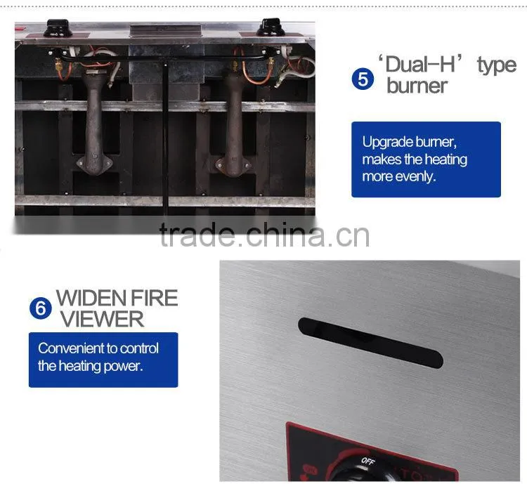 CI-720 Table Top Commercial teppanyaki gas griddle with flat plate