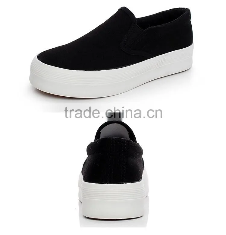 Plus Size 35-40 Flat Platform Shoes Woman Flat Canvas Lazy Shoes Female Fashion Trifle Thick Crust Shoes Footwear Women Shoes