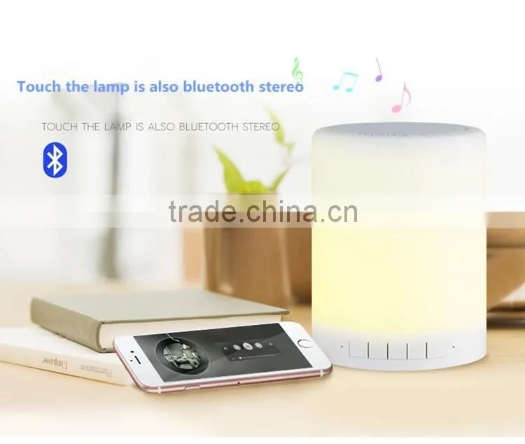 New Products 2016 Portable Sound System Bluetooth Speaker Lamp For Baby Music MP3 Player Christmas Gadgets