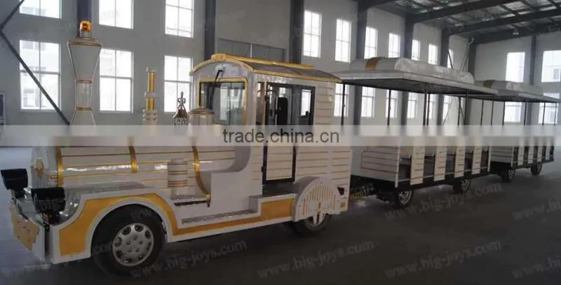 trackless amusement park train rides for sale, 18 persons electric train ride for amusement park