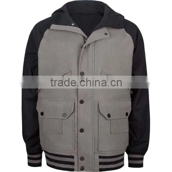 Mens Cotton Blue Plain Custom Bomber Jacket Wholesale