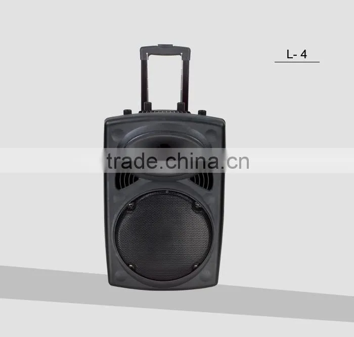 Hoxen 12inch portable trolley plastic speakers with bluetooth L-4