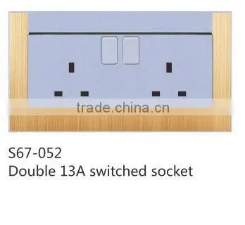 Electrical double Euro type switched socket for home hotel