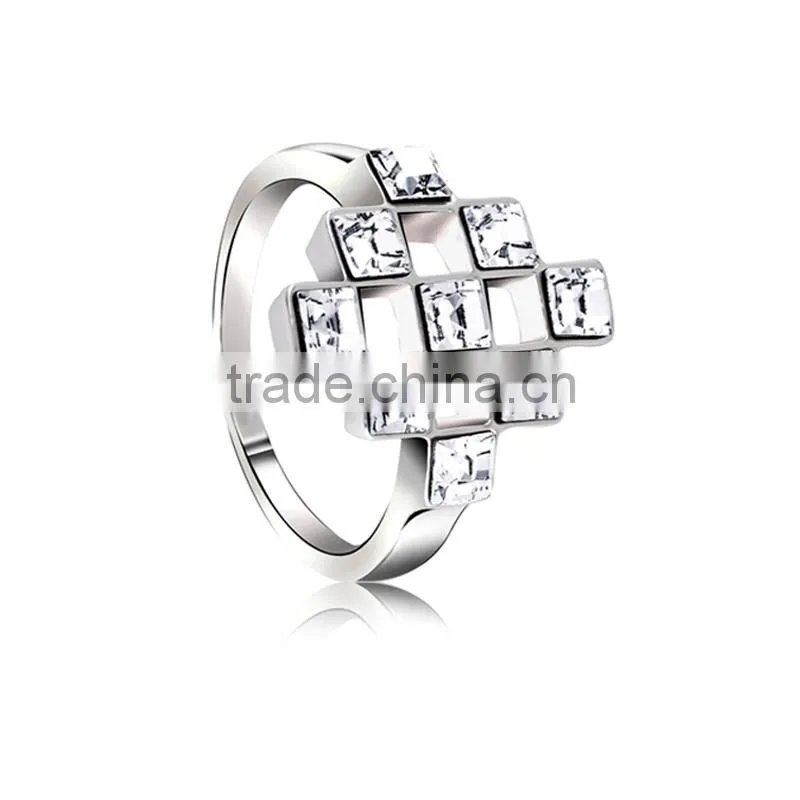 OUXI Colorful maze gold plated finger ring & ouxi fashion jewelry 40052