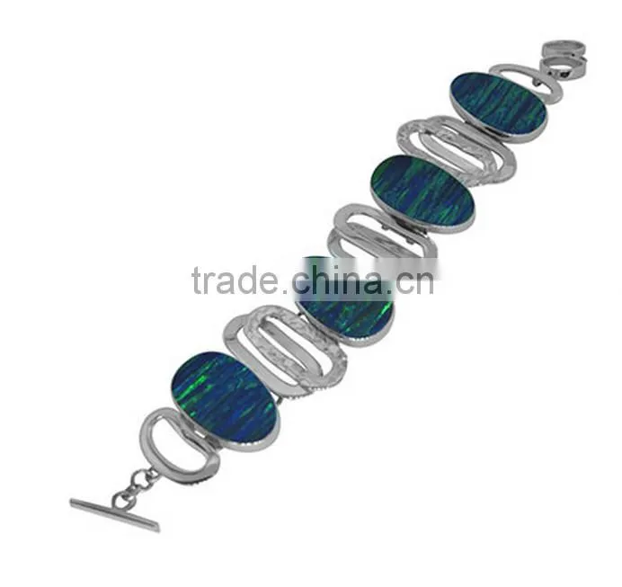 trending hot products 925 sterling silver opal bracelet