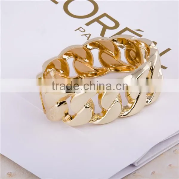 Simple Design Lady's Alloy Hinge Bangles