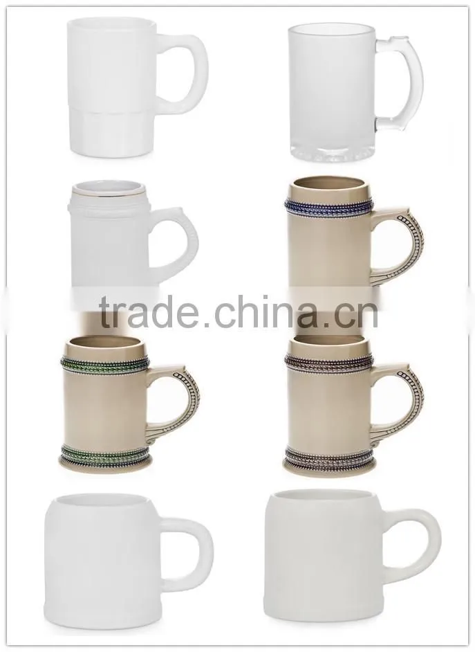 Curled rim sublimation blank bone china mug