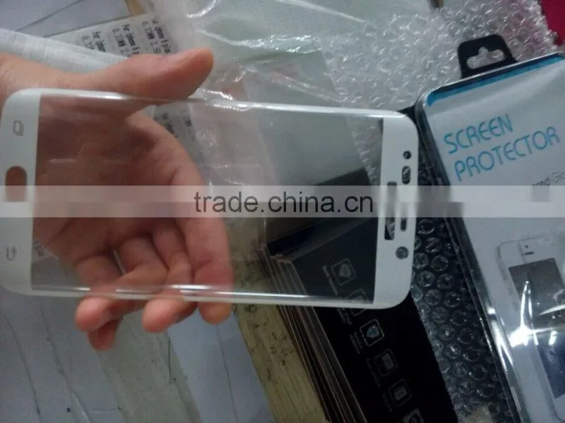 factory price colorful full cover 9h tempered glass screen protector for Samsung galaxy s6 edge plus