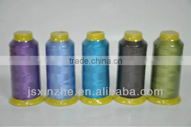 High tenacity 100% Polyester embroidery sewing thread 120D/2