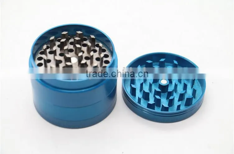 tobacco grinder metal herb grinders, 4 parts grinder, Zinc Alloy , Mixed Colors, custom available