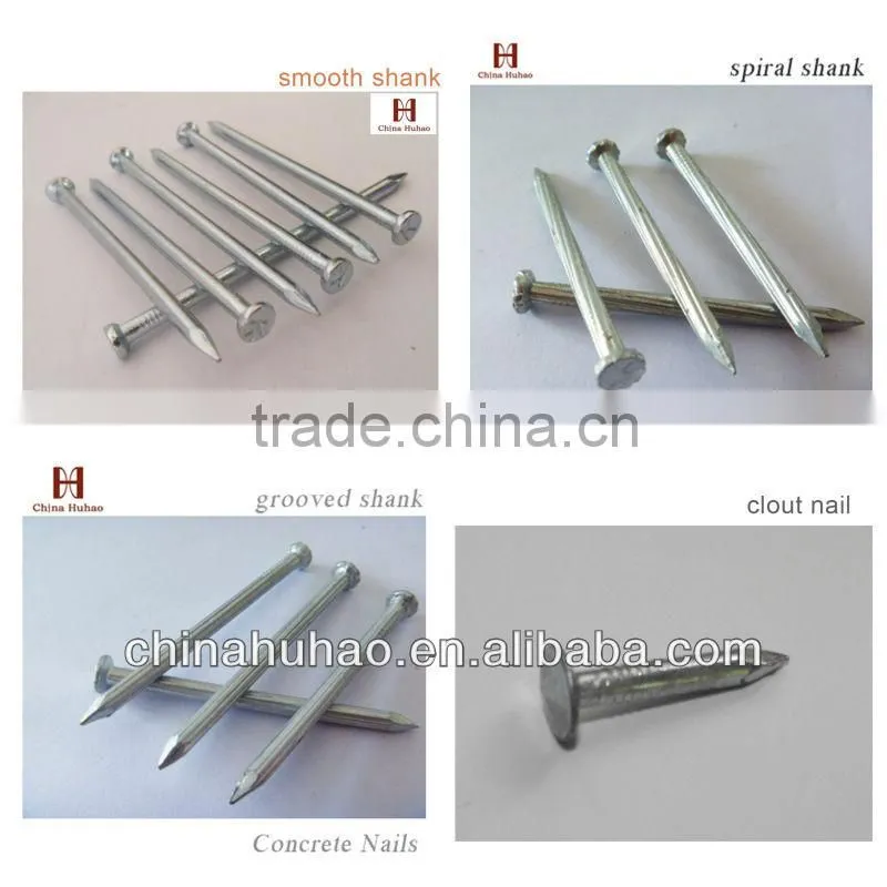 Zp brick wall concrete nails with grooved shank
