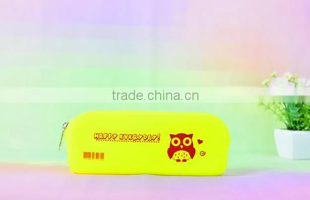 Customize silicone pencil bag ,wholesale pencil box,high capacity pencil case