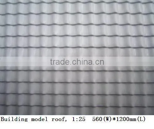 Miniature building model roof with variety of the scale size