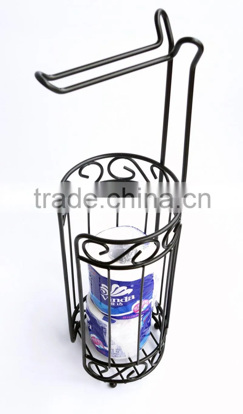 Homestar Waterproof Toilet Paper Holder Free Standing Stainless Toilet Paper Holder