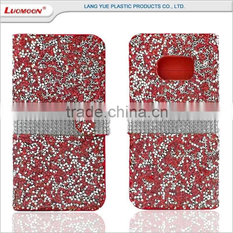 hot sell luxury diamond glitter bling wallet phone case for huawei honor ascend lite mate max plus 6 7 y8 p8 p9