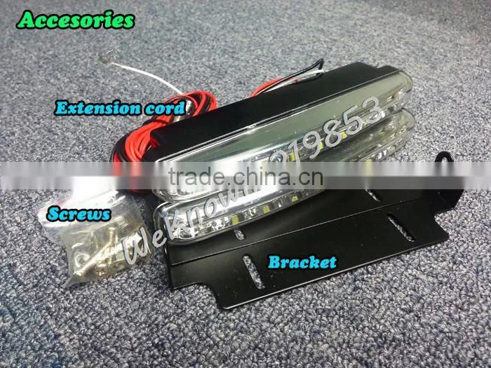 Universal 100% waterproof E MARK 16pcs 3528 LED Car DRL Driving Daytime Running Light with Automatic switch on/off