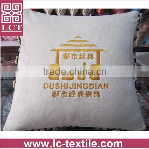 personalized design embroidery soft miro plush gift cushion pillow for promotional use(LCTP0107)