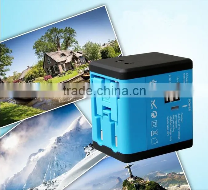 Promotional International power travel adaptor with usb port Electric travel adapter