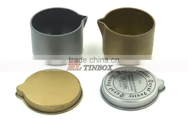 Small Size Round Metal Candle Tin Can Wax Tin Can with Speacial Lid
