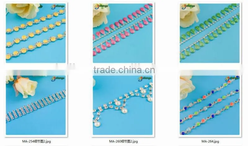 2015 latest charming bead caps elegant rhinestone necklace jewelry accessories bead caps jewelry accessories for ladies