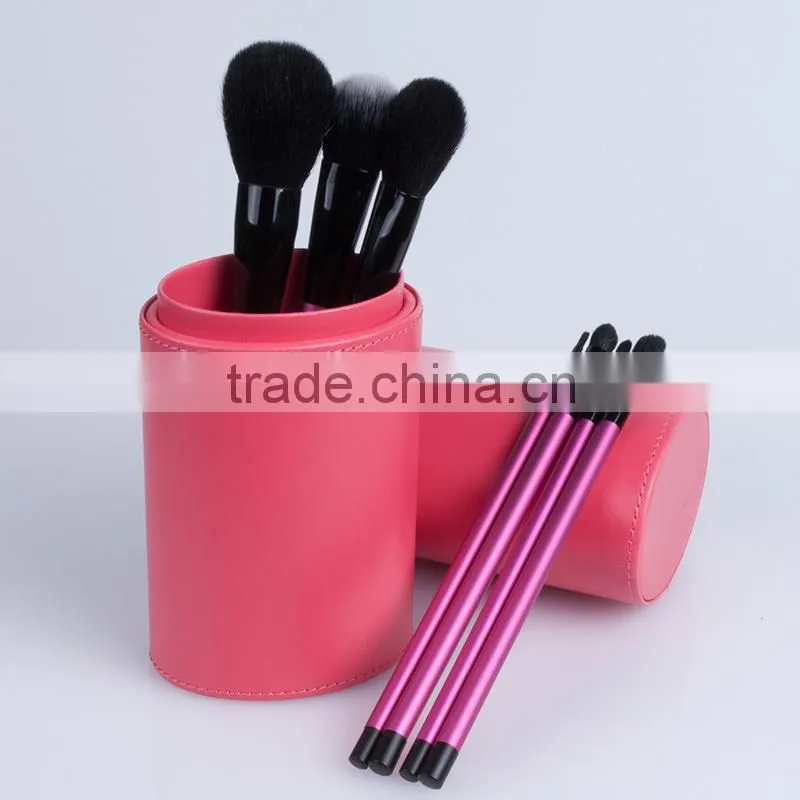 best seller for Chrismas! 7 Piece Nylon Hair Pink Makeup Brush Cup Holder