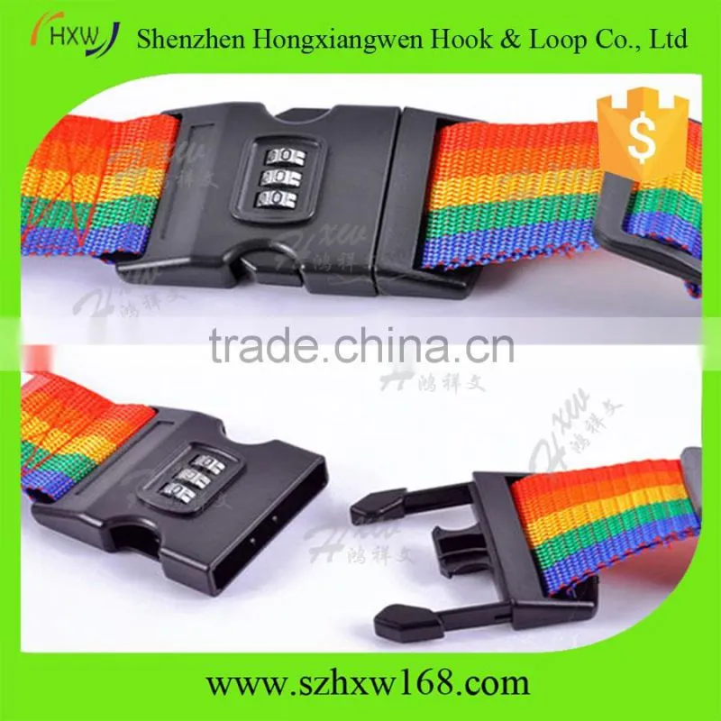 Multi Color Adjustable Lockable Luggage Strap