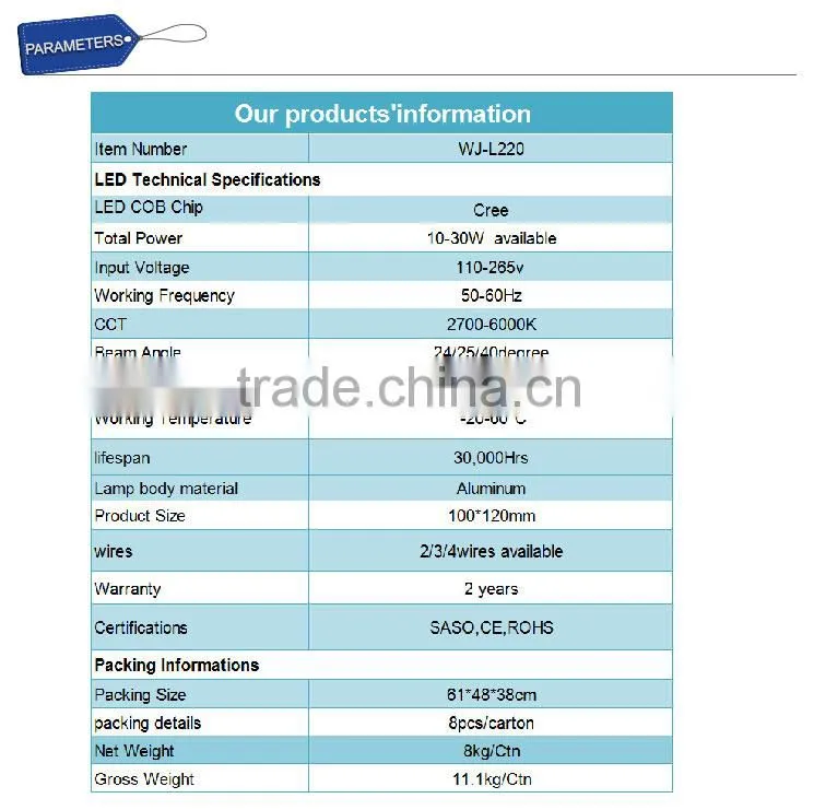 Higher quality commercial led track spotlight dimmable 5000k