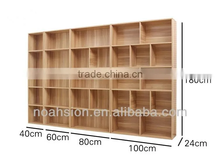 Cheap wooden wall bookcases/bookshelf design