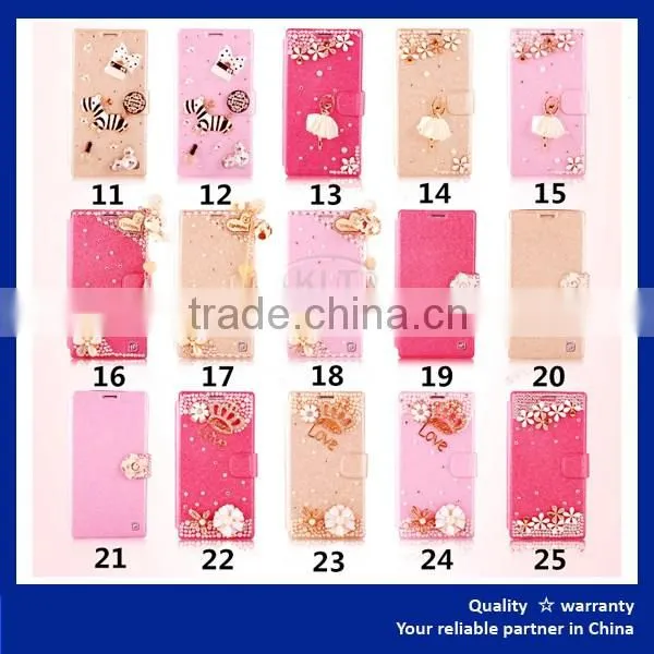 Free Sample diamond phone case mobile phone leather case