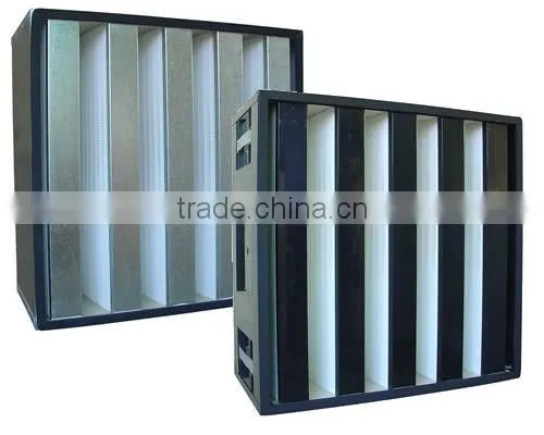V-Type HEPA Air Filter ABS Plastic Filter Frame