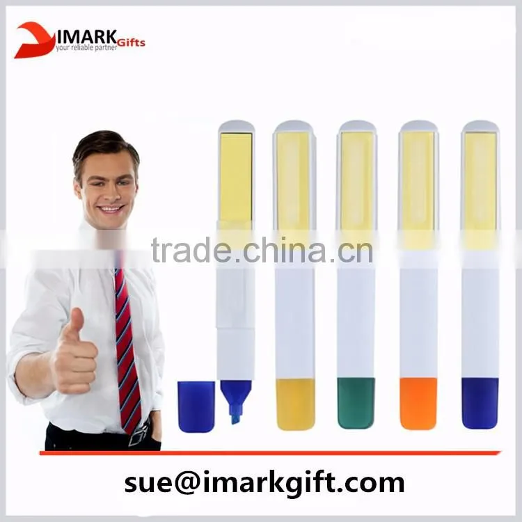 New Design Marker Pen Highlighter Pen with Sticker Paper