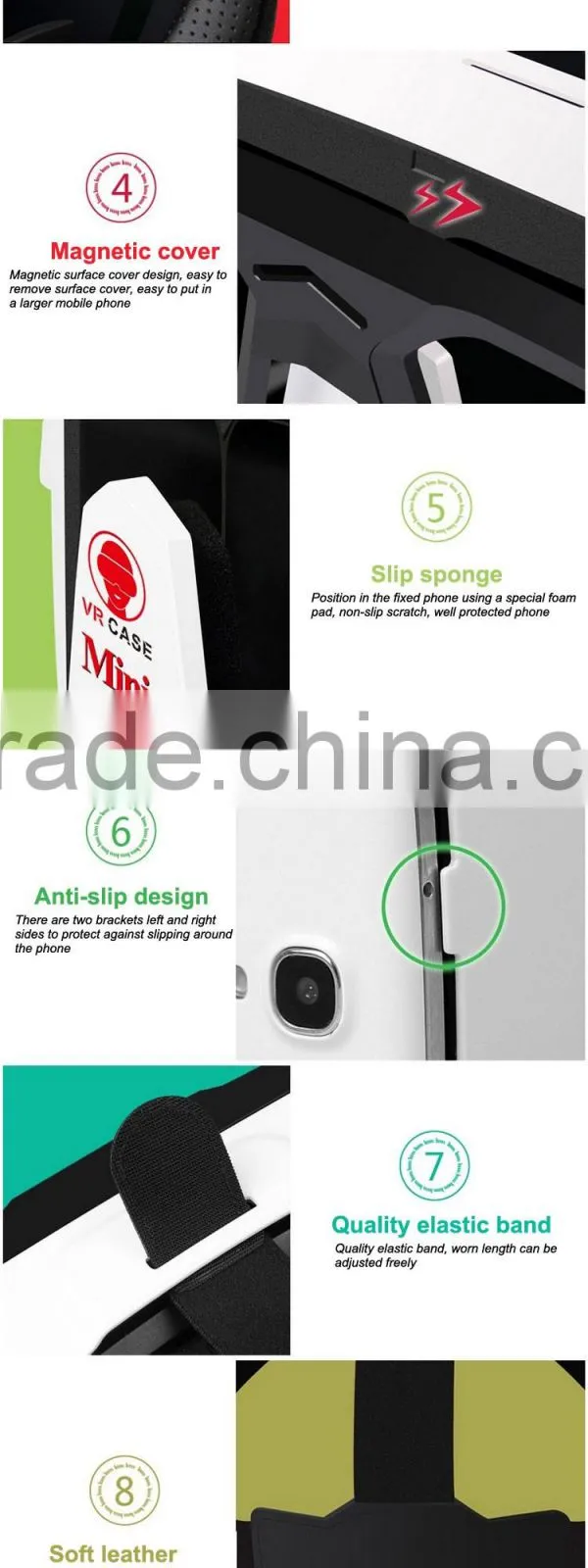 2016 virtual reality cardboard 3D vr headset vr case with bluetooth remote controller