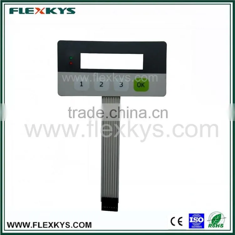 China factory led window conductive membrane switch 4 buttons