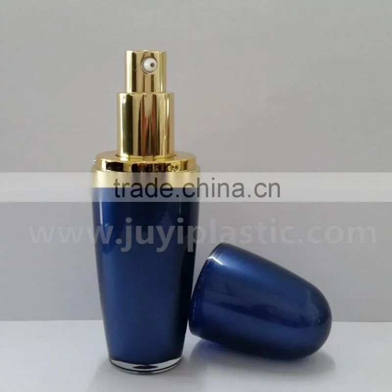 Blue Acrylic Sphere Cosmetic Plastic Bottle,Empty Cosmetic Bottle