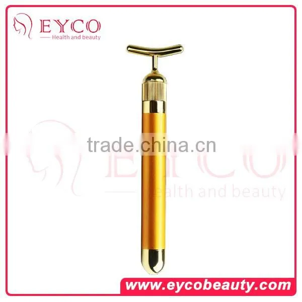 2016 household medical equipments skin care machine T Shape 24k gold facial beauty bar
